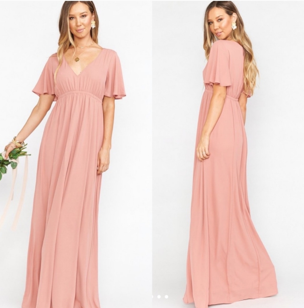 NWT Show Me Your MuMu Emily Maxi pink dress L